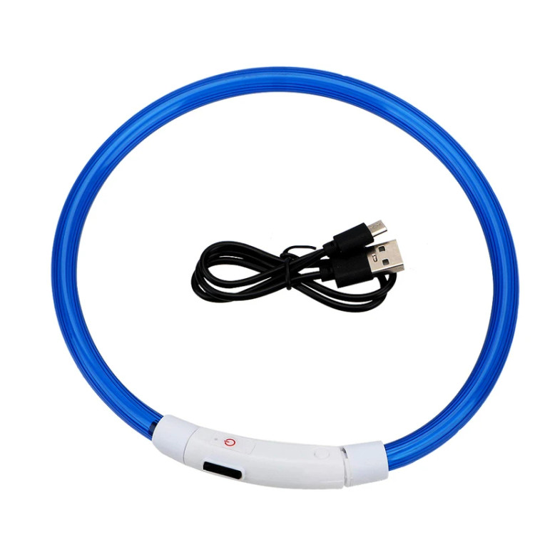 قلاده LED سگ و گربه چراغدار سگ شبرنگ قابل شارژ همراه با کابل شارژUSB