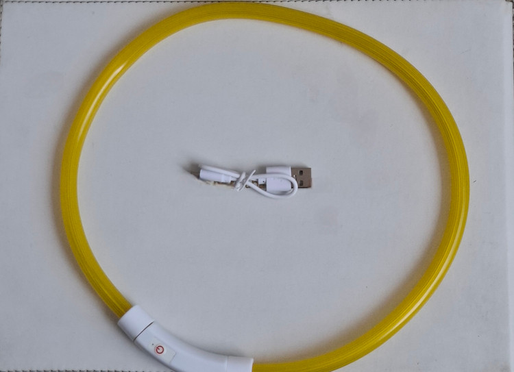 قلاده LED سگ و گربه چراغدار سگ شبرنگ قابل شارژ همراه با کابل شارژUSB