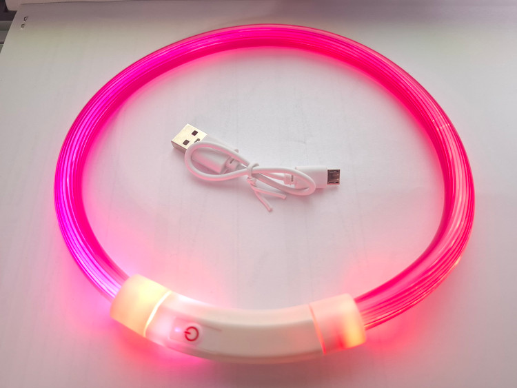 قلاده LED سگ و گربه چراغدار سگ شبرنگ قابل شارژ همراه با کابل شارژUSB