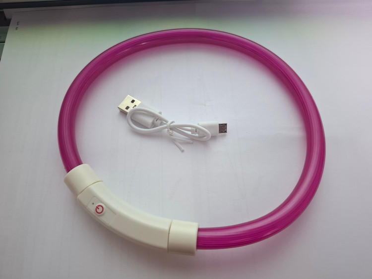 قلاده LED سگ و گربه چراغدار سگ شبرنگ قابل شارژ همراه با کابل شارژUSB
