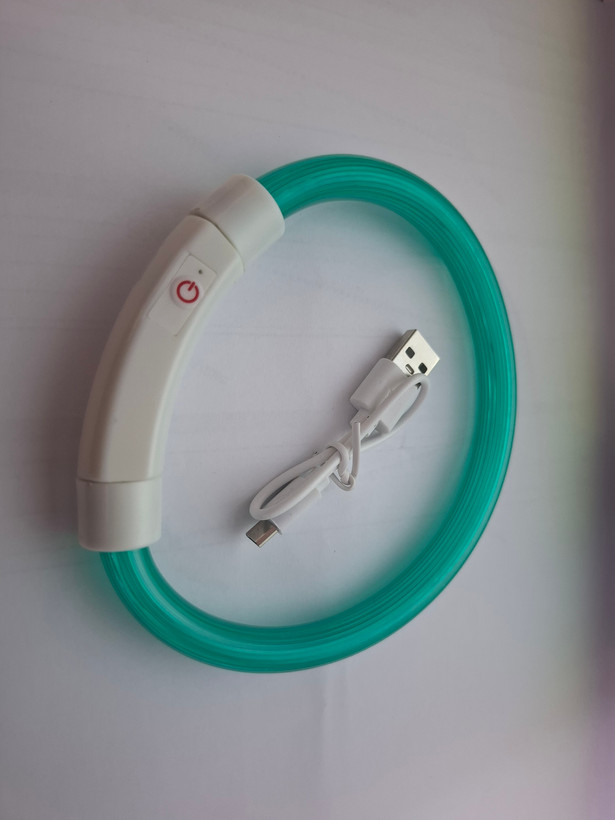 قلاده LED سگ و گربه چراغدار سگ شبرنگ قابل شارژ همراه با کابل شارژUSB