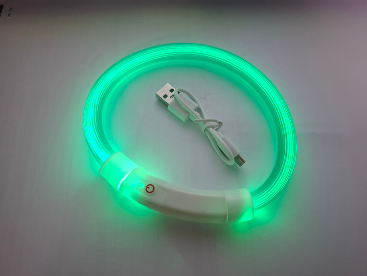 قلاده LED سگ و گربه چراغدار سگ شبرنگ قابل شارژ همراه با کابل شارژUSB